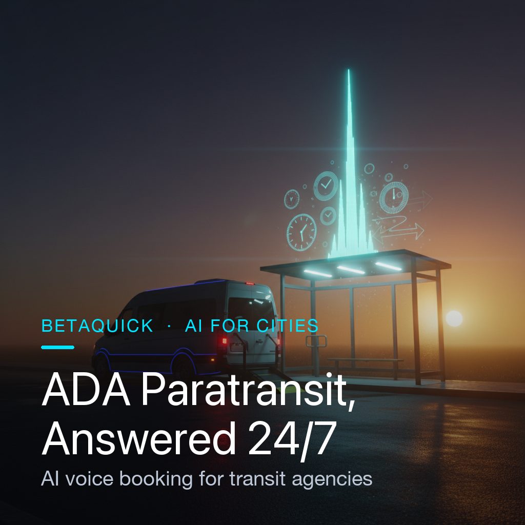 AI for paratransit booking and cancellation ADA-compliant voice scheduling Trapeze Ecolane RouteMatch Spare