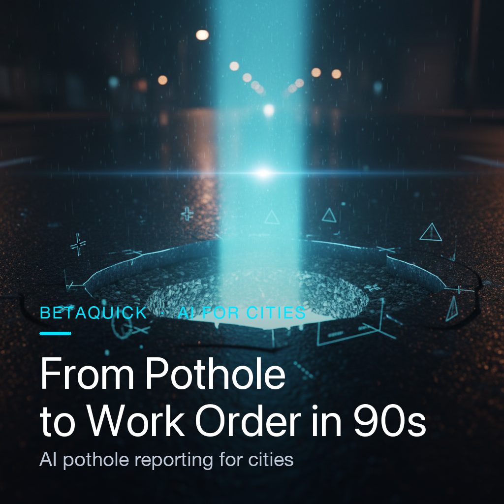 AI pothole reporting for cities SeeClickFix Cityworks Cartegraph Lucity PublicStuff 311 work order voice agent